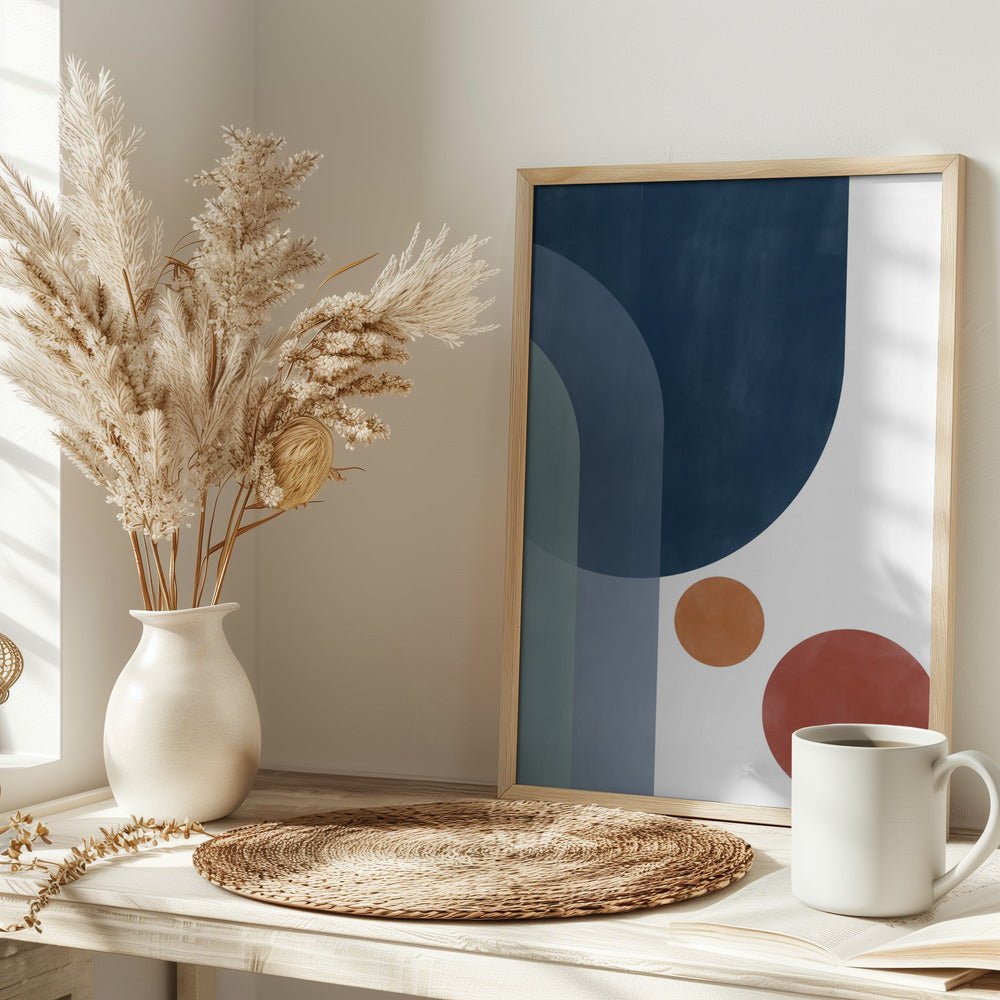 Overlapping Circles And Arches - Stretched Canvas, Poster or Fine Art Print - I Heart Wall Art - Poster Print, Canvas Print or Framed Art Print