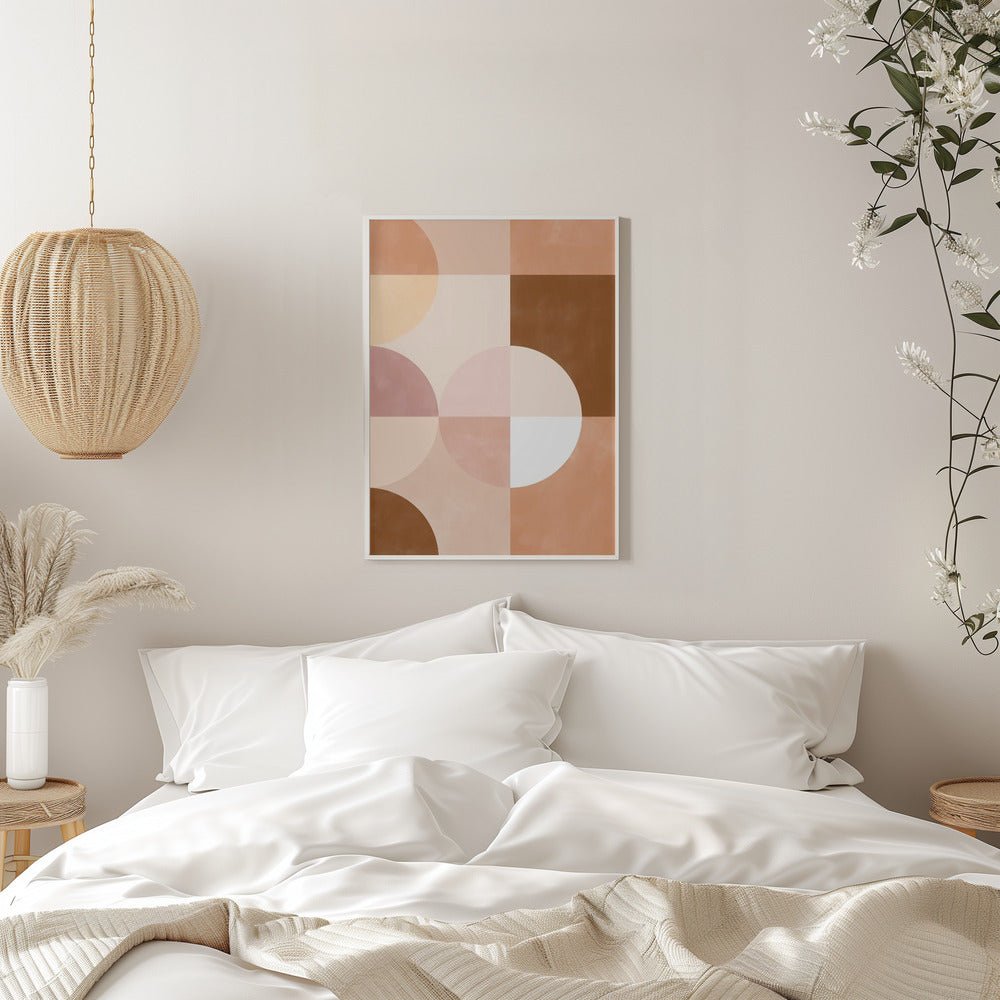 Overlapping Circles And Squares - Stretched Canvas, Poster or Fine Art Print - I Heart Wall Art - Poster Print, Canvas Print or Framed Art Print