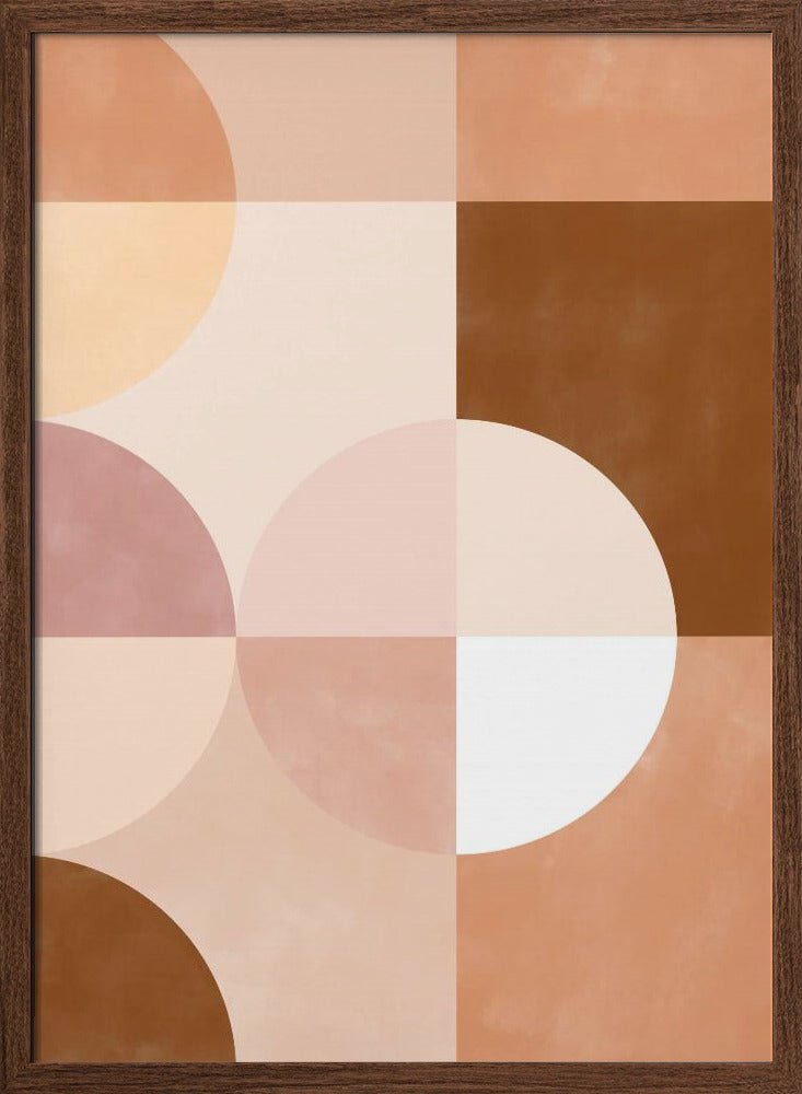 Overlapping Circles And Squares - Stretched Canvas, Poster or Fine Art Print - I Heart Wall Art - Poster Print, Canvas Print or Framed Art Print