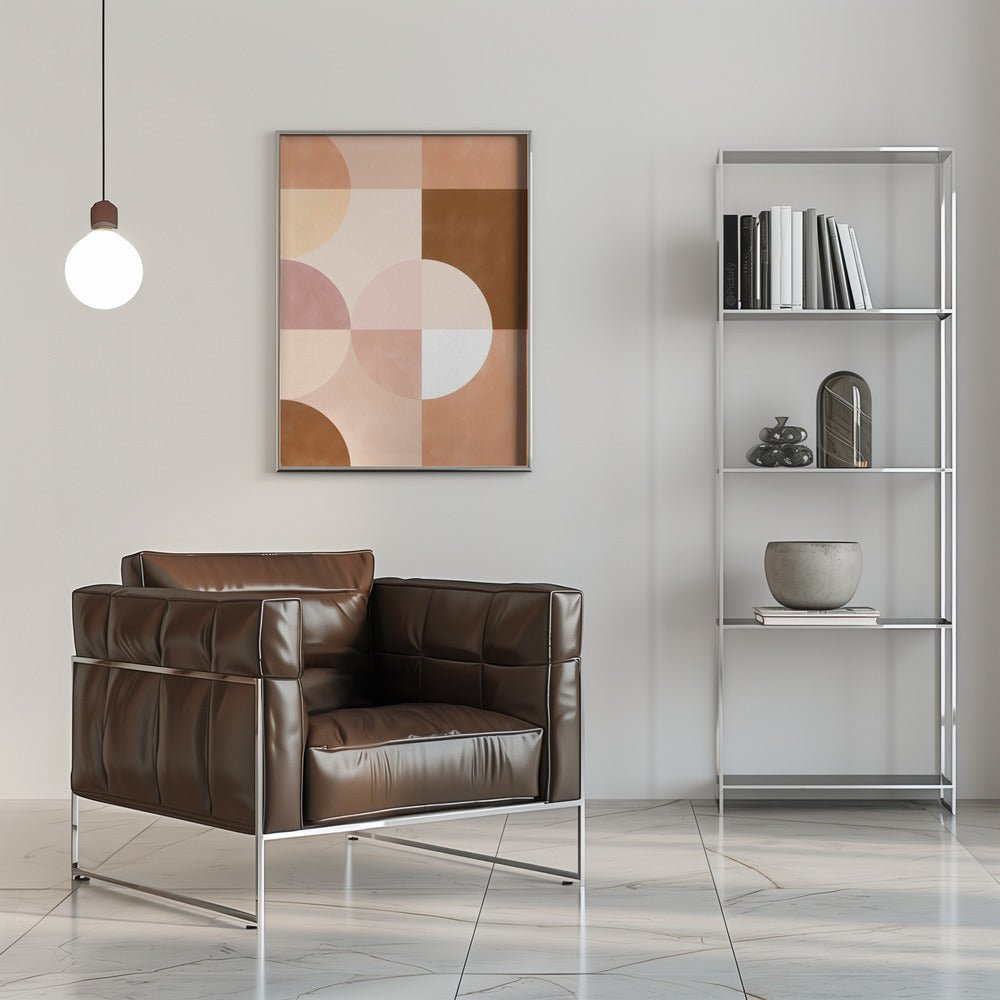 Overlapping Circles And Squares - Stretched Canvas, Poster or Fine Art Print - I Heart Wall Art - Poster Print, Canvas Print or Framed Art Print