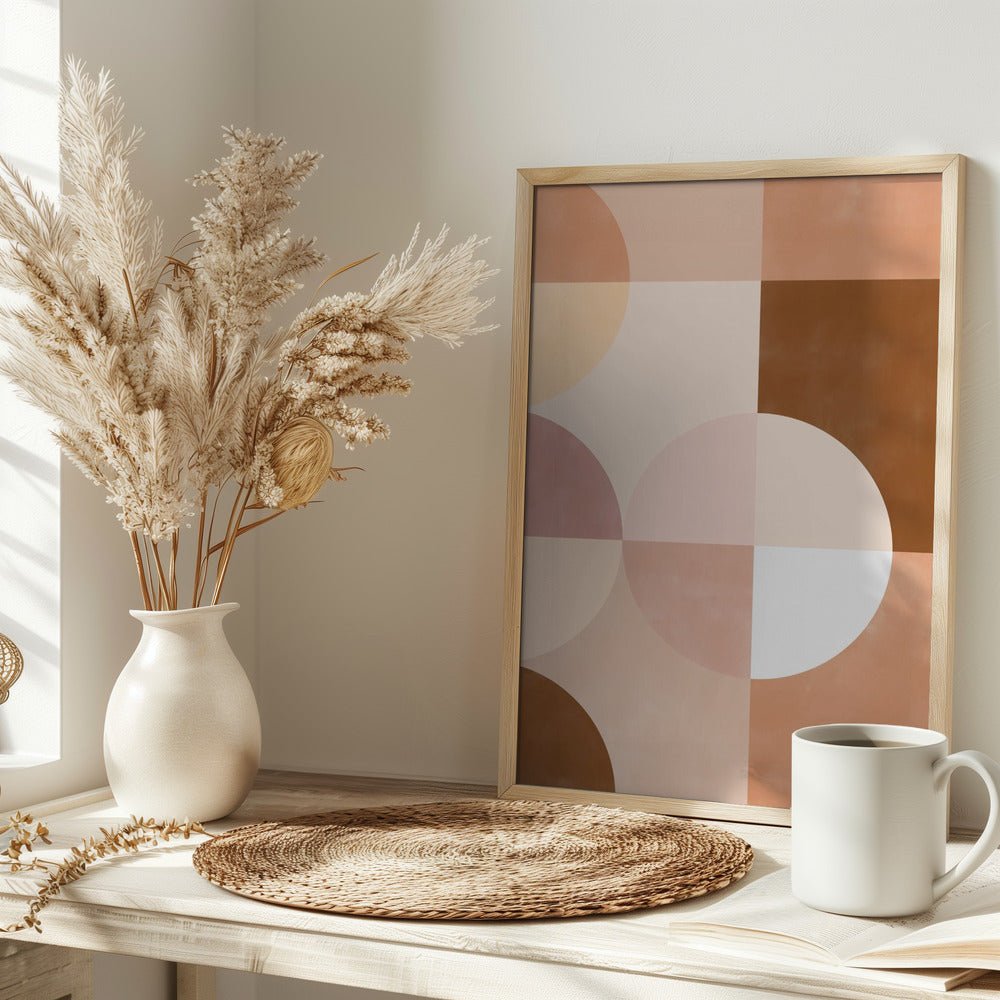 Overlapping Circles And Squares - Stretched Canvas, Poster or Fine Art Print - I Heart Wall Art - Poster Print, Canvas Print or Framed Art Print