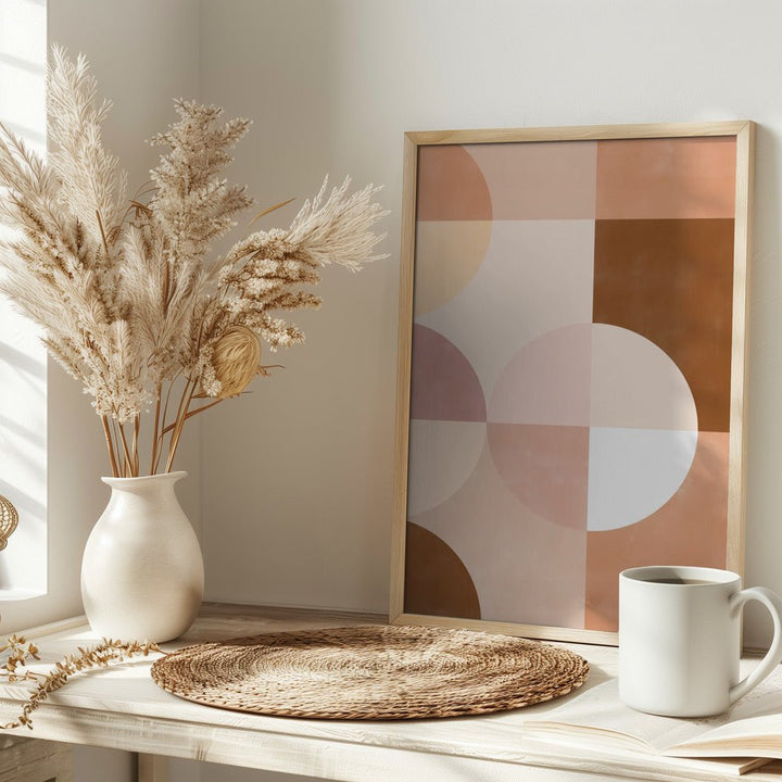 Overlapping Circles And Squares - Stretched Canvas, Poster or Fine Art Print - I Heart Wall Art - Poster Print, Canvas Print or Framed Art Print