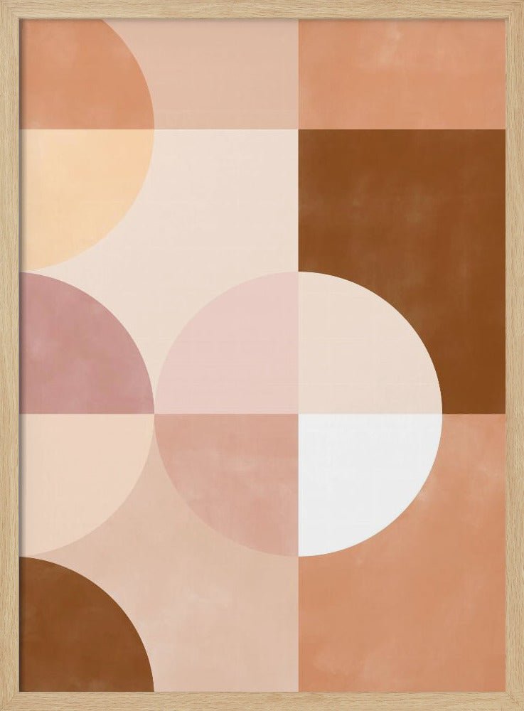 Overlapping Circles And Squares - Stretched Canvas, Poster or Fine Art Print - I Heart Wall Art - Poster Print, Canvas Print or Framed Art Print