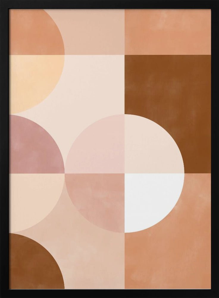 Overlapping Circles And Squares - Stretched Canvas, Poster or Fine Art Print - I Heart Wall Art - Poster Print, Canvas Print or Framed Art Print
