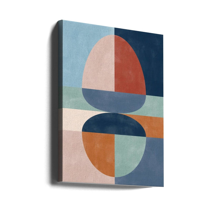 Overlapping Semi - Circles In Earthy Tones - Stretched Canvas, Poster or Fine Art Print - I Heart Wall Art - Poster Print, Canvas Print or Framed Art Print