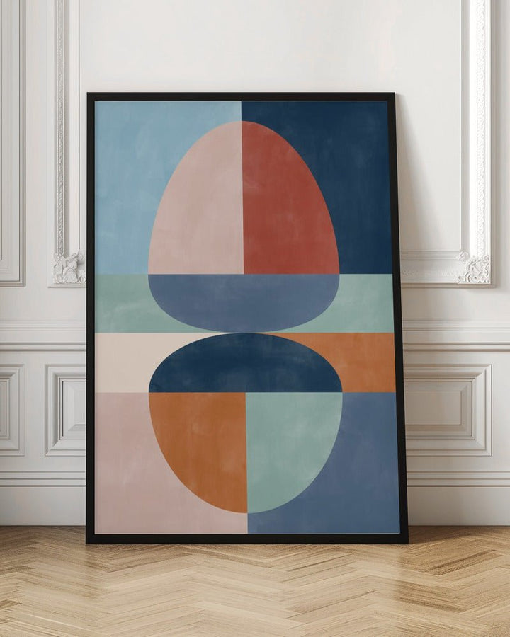 Overlapping Semi - Circles In Earthy Tones - Stretched Canvas, Poster or Fine Art Print - I Heart Wall Art - Poster Print, Canvas Print or Framed Art Print