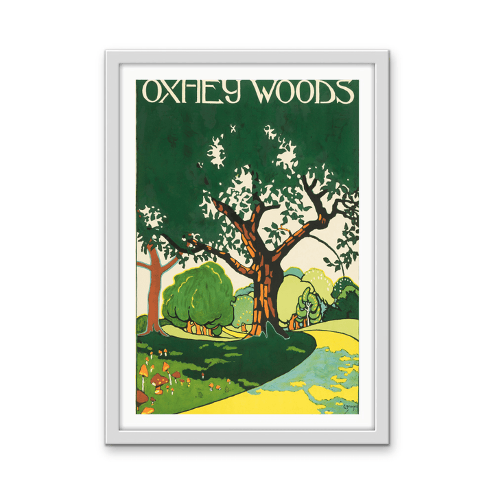 Oxhey Woods Vintage Poster - Stretched Canvas or Wall Art Print - I Heart Wall Art - Poster Print, Canvas Print or Framed Art Print
