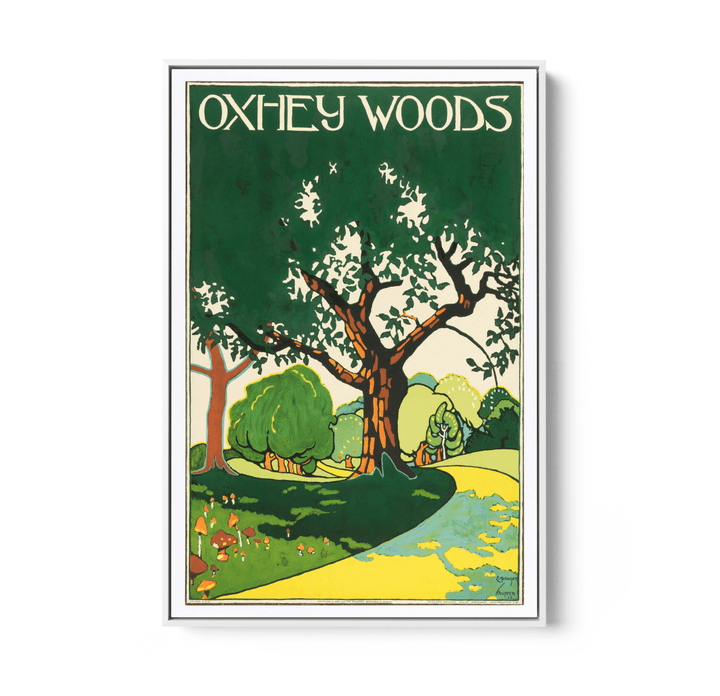Oxhey Woods Vintage Poster - Stretched Canvas or Wall Art Print - I Heart Wall Art - Poster Print, Canvas Print or Framed Art Print
