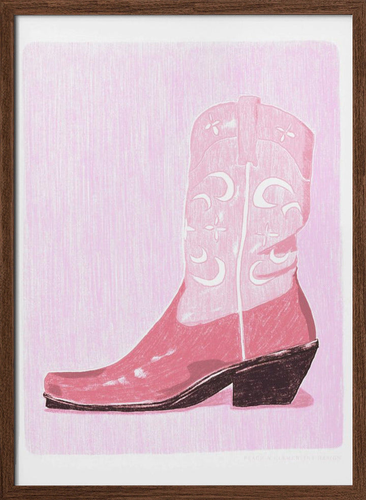 P&amp;c Cowgirlboot Copy - Stretched Canvas, Poster or Fine Art Print I Heart Wall Art