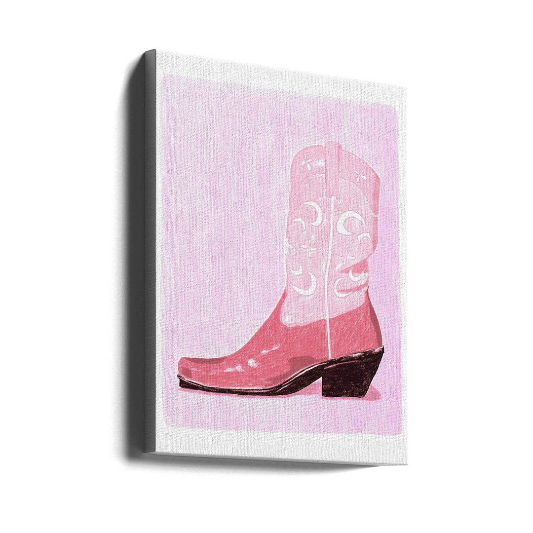 P&amp;c Cowgirlboot Copy - Stretched Canvas, Poster or Fine Art Print I Heart Wall Art