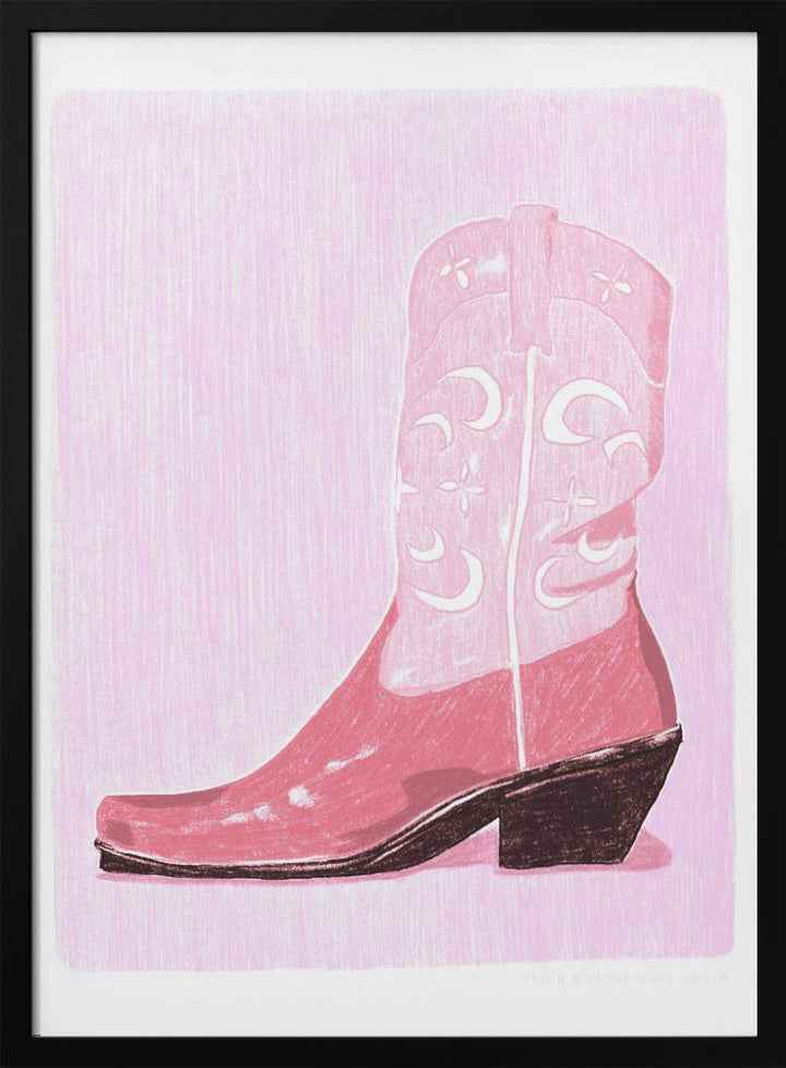 P&amp;c Cowgirlboot Copy - Stretched Canvas, Poster or Fine Art Print I Heart Wall Art