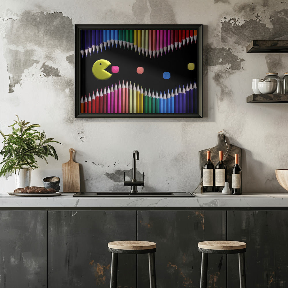 Packman - Stretched Canvas, Poster or Fine Art Print I Heart Wall Art