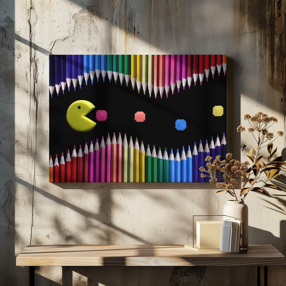 Packman - Stretched Canvas, Poster or Fine Art Print I Heart Wall Art