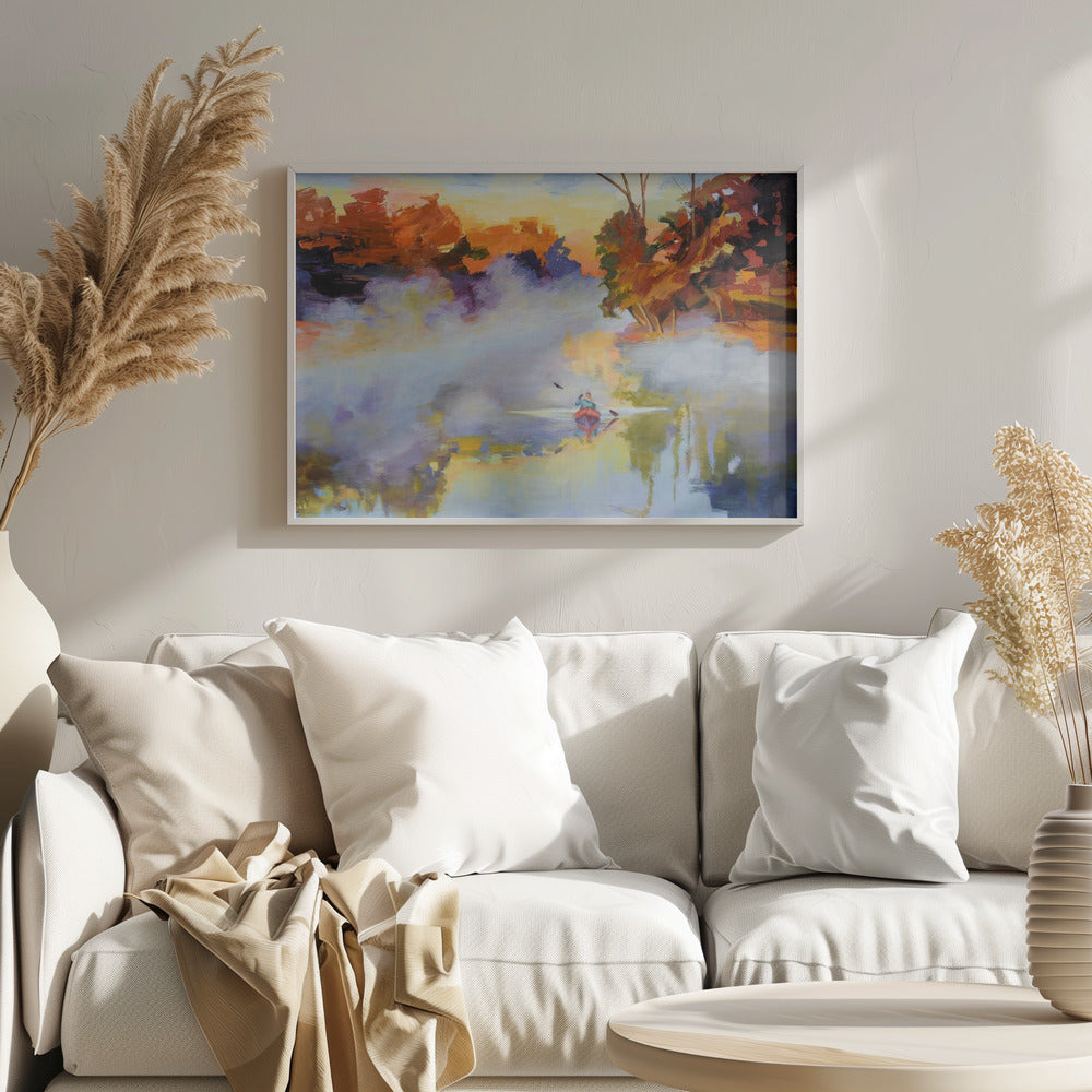 Paddling In the Mist - Stretched Canvas, Poster or Fine Art Print I Heart Wall Art