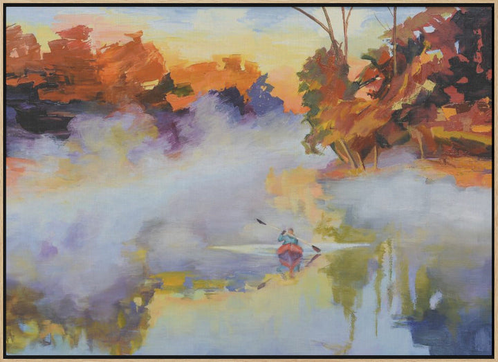 Paddling In the Mist - Stretched Canvas, Poster or Fine Art Print I Heart Wall Art