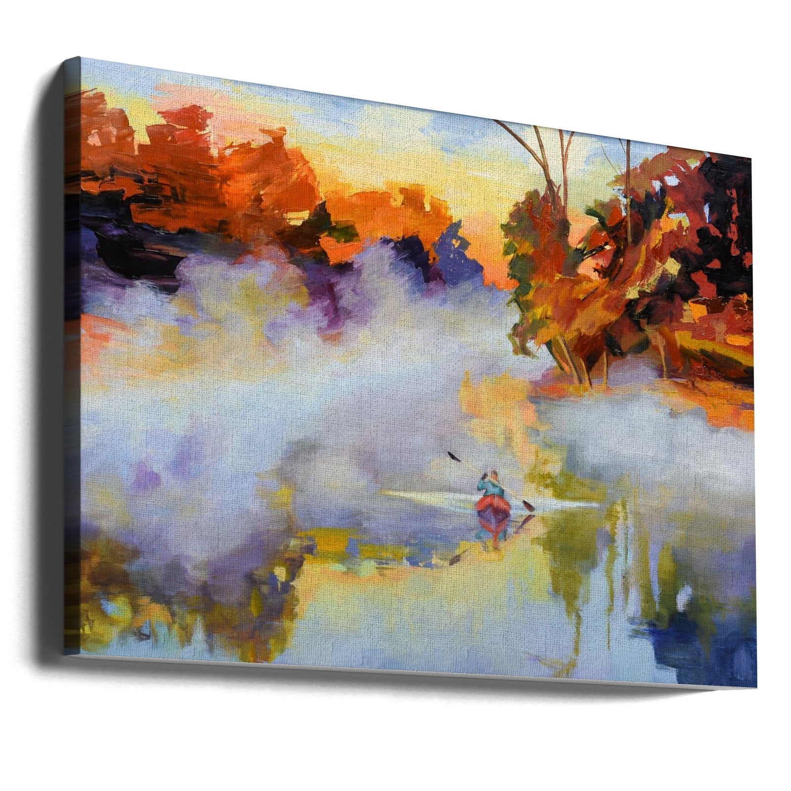 Paddling In the Mist - Stretched Canvas, Poster or Fine Art Print I Heart Wall Art