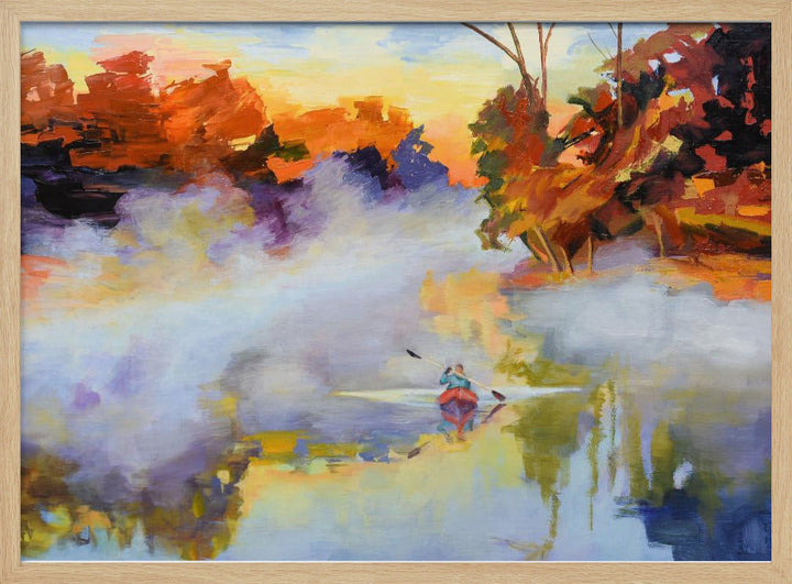 Paddling In the Mist - Stretched Canvas, Poster or Fine Art Print I Heart Wall Art