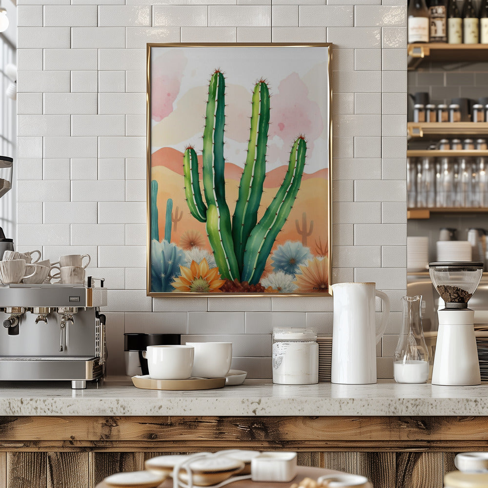 Painted Desert Blooms - Stretched Canvas, Poster or Fine Art Print I Heart Wall Art
