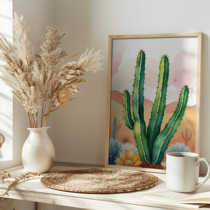 Painted Desert Blooms - Stretched Canvas, Poster or Fine Art Print I Heart Wall Art