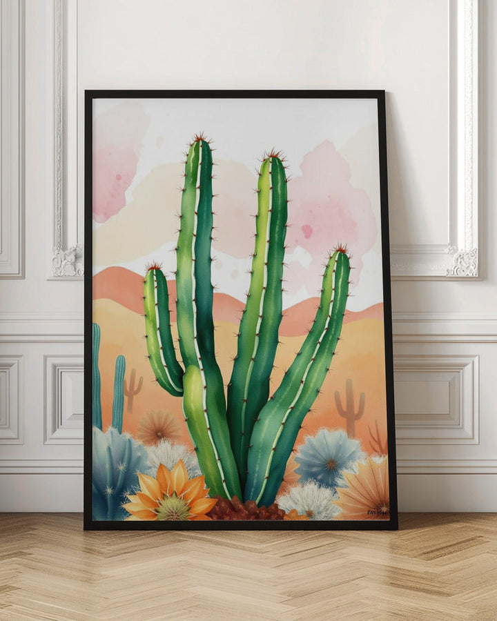 Painted Desert Blooms - Stretched Canvas, Poster or Fine Art Print I Heart Wall Art