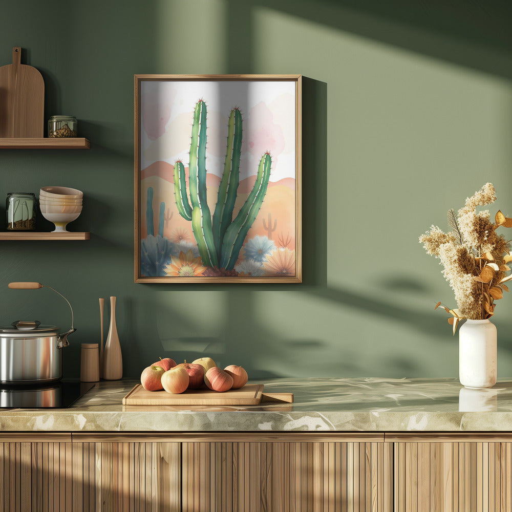 Painted Desert Blooms - Stretched Canvas, Poster or Fine Art Print I Heart Wall Art