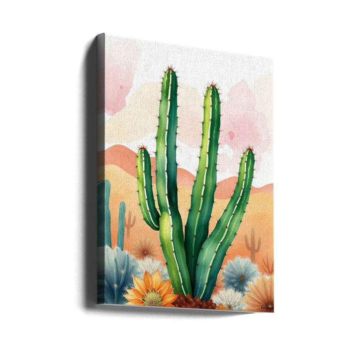 Painted Desert Blooms - Stretched Canvas, Poster or Fine Art Print I Heart Wall Art
