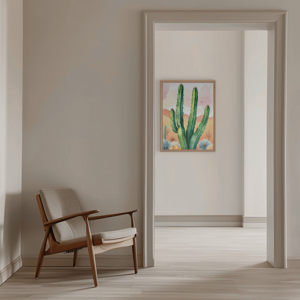 Painted Desert Blooms - Stretched Canvas, Poster or Fine Art Print I Heart Wall Art
