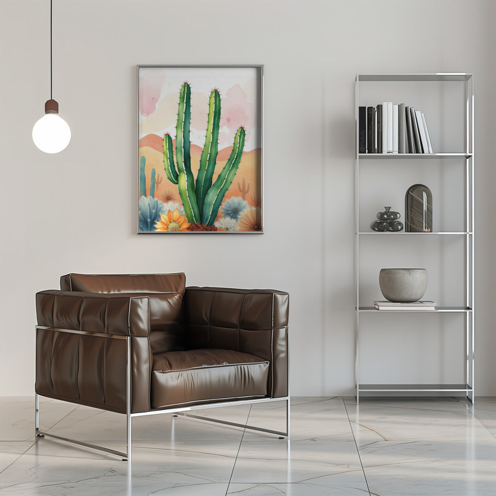 Painted Desert Blooms - Stretched Canvas, Poster or Fine Art Print I Heart Wall Art