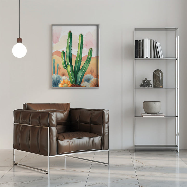 Painted Desert Blooms - Stretched Canvas, Poster or Fine Art Print I Heart Wall Art