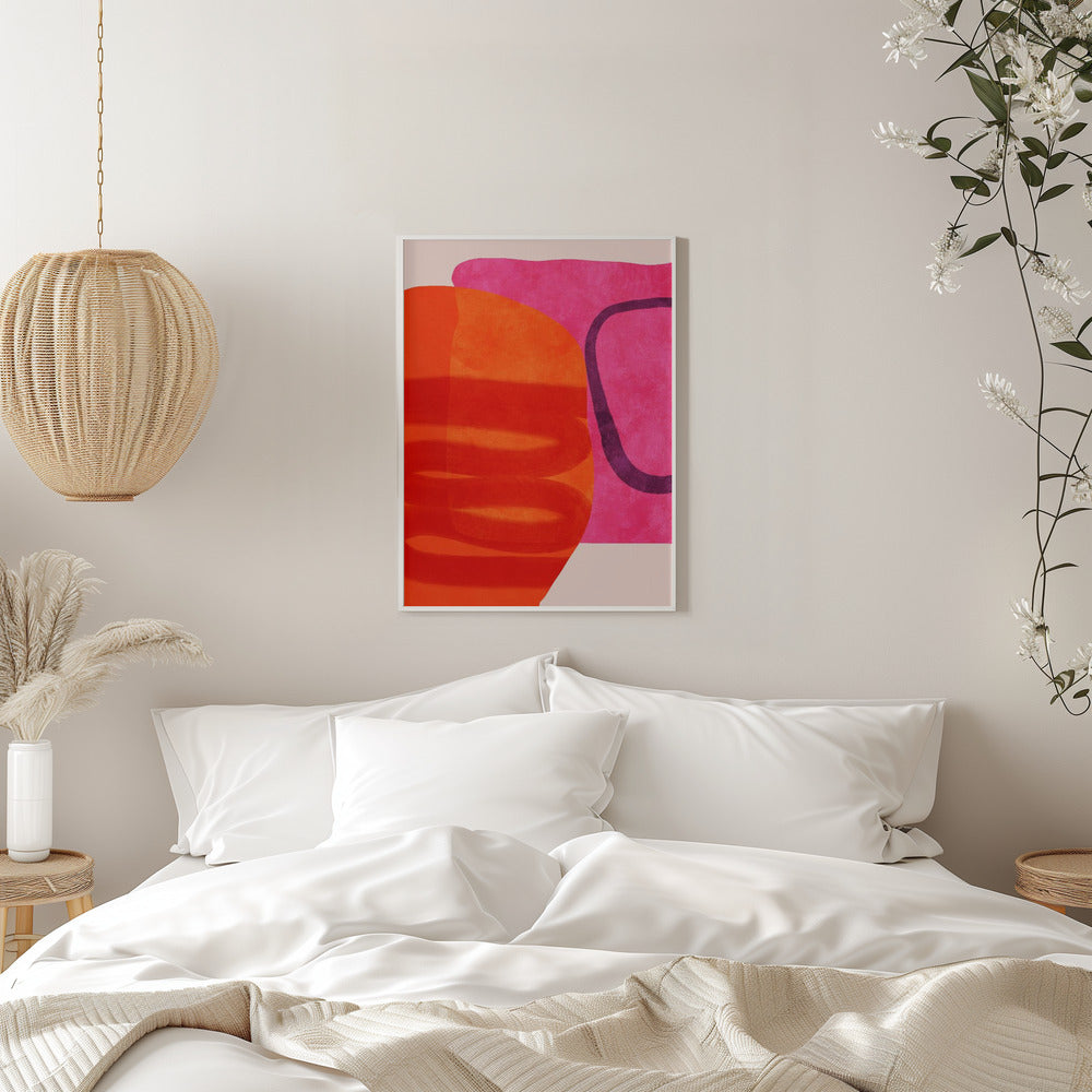 Painted Lines 4 Kopie - Stretched Canvas, Poster or Fine Art Print I Heart Wall Art