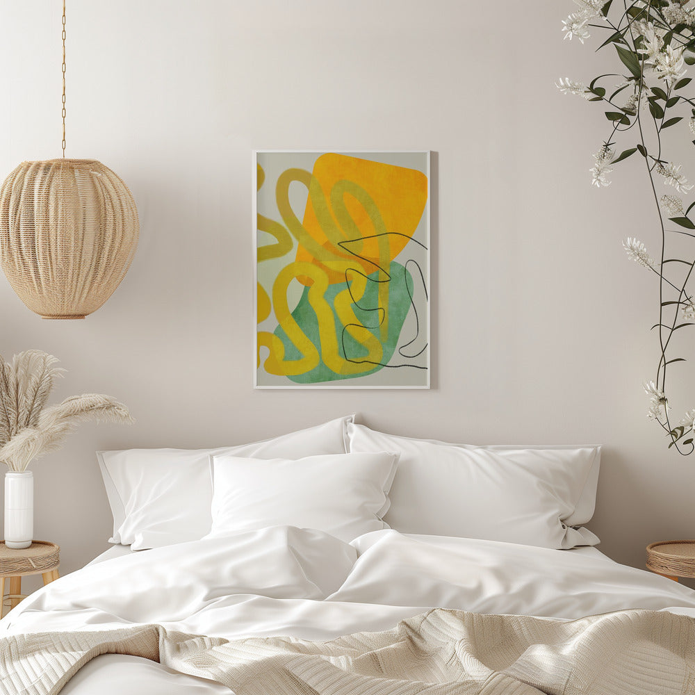 Painted Lines 8 Kopie - Stretched Canvas, Poster or Fine Art Print I Heart Wall Art
