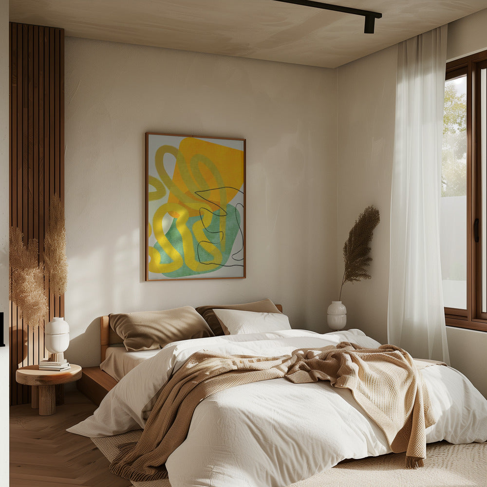 Painted Lines 8 Kopie - Stretched Canvas, Poster or Fine Art Print I Heart Wall Art