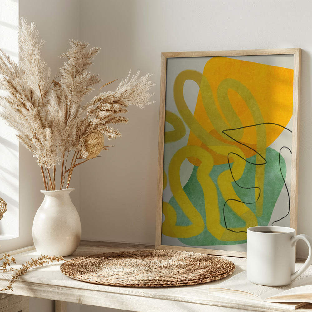 Painted Lines 8 Kopie - Stretched Canvas, Poster or Fine Art Print I Heart Wall Art