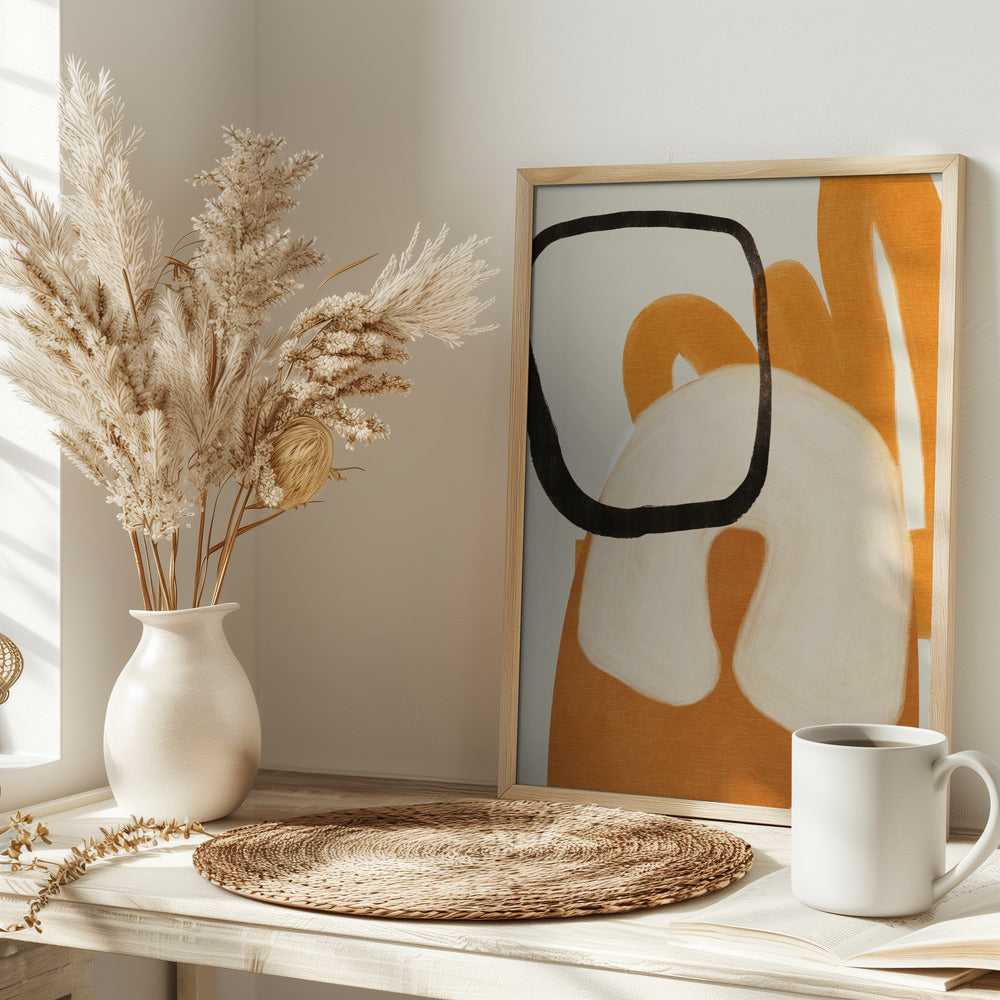Painted Lines Desatur2 Kopie - Stretched Canvas, Poster or Fine Art Print I Heart Wall Art