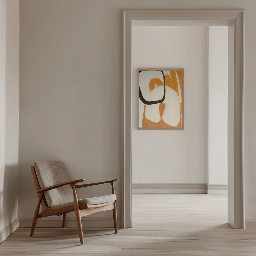 Painted Lines Desatur2 Kopie - Stretched Canvas, Poster or Fine Art Print I Heart Wall Art