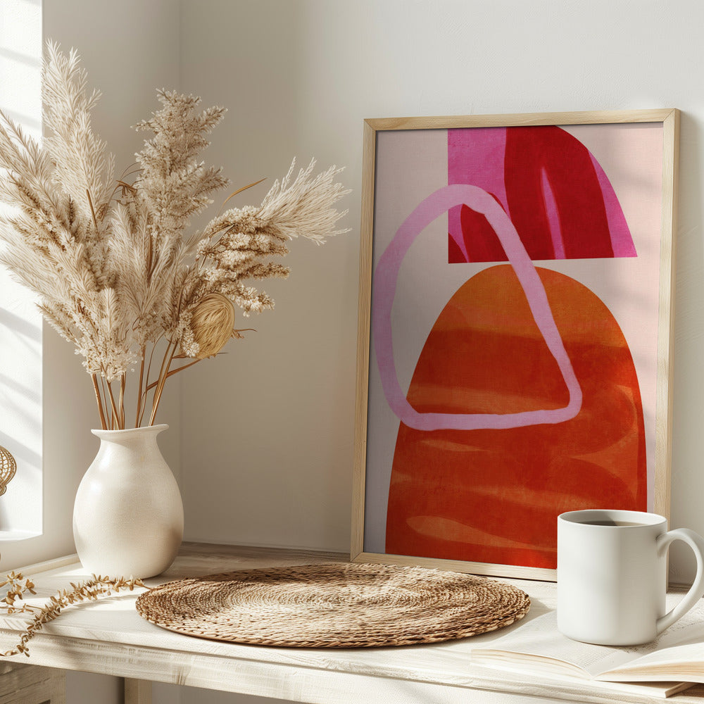 Painted Lines Kopie - Stretched Canvas, Poster or Fine Art Print I Heart Wall Art