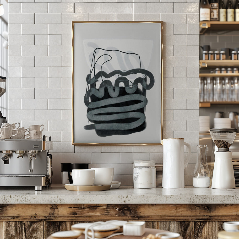 Painted Lines Swazz 3 Kopie - Stretched Canvas, Poster or Fine Art Print I Heart Wall Art