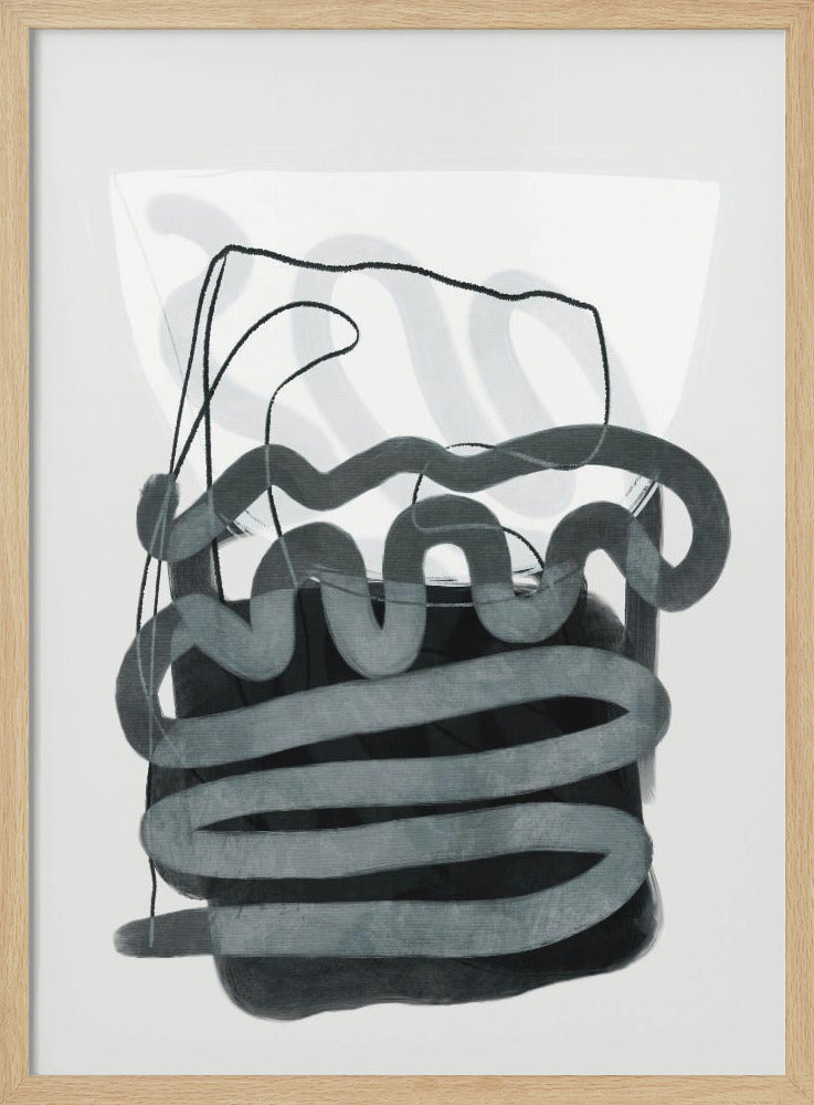 Painted Lines Swazz 3 Kopie - Stretched Canvas, Poster or Fine Art Print I Heart Wall Art
