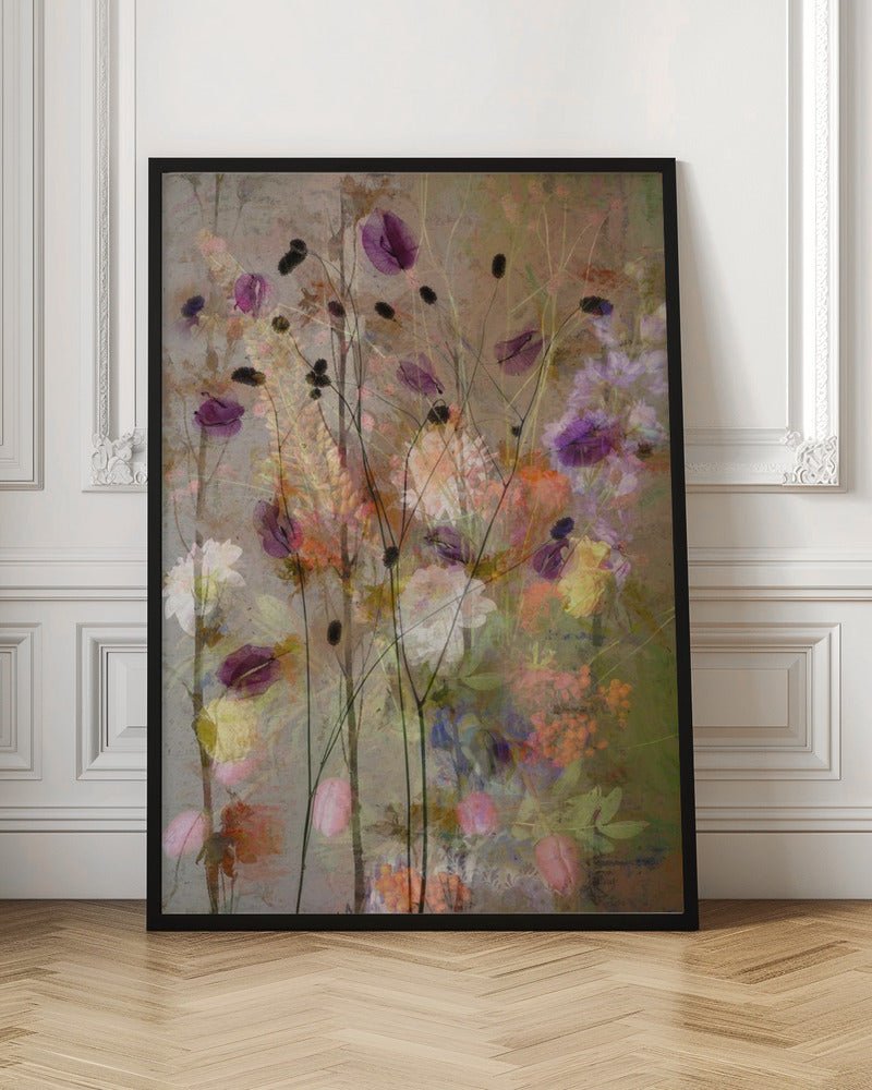Painterly flowers - Stretched Canvas, Poster or Fine Art Print - I Heart Wall Art - Poster Print, Canvas Print or Framed Art Print