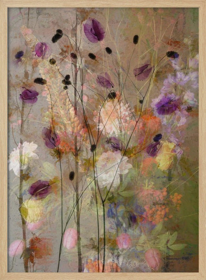 Painterly flowers - Stretched Canvas, Poster or Fine Art Print - I Heart Wall Art - Poster Print, Canvas Print or Framed Art Print