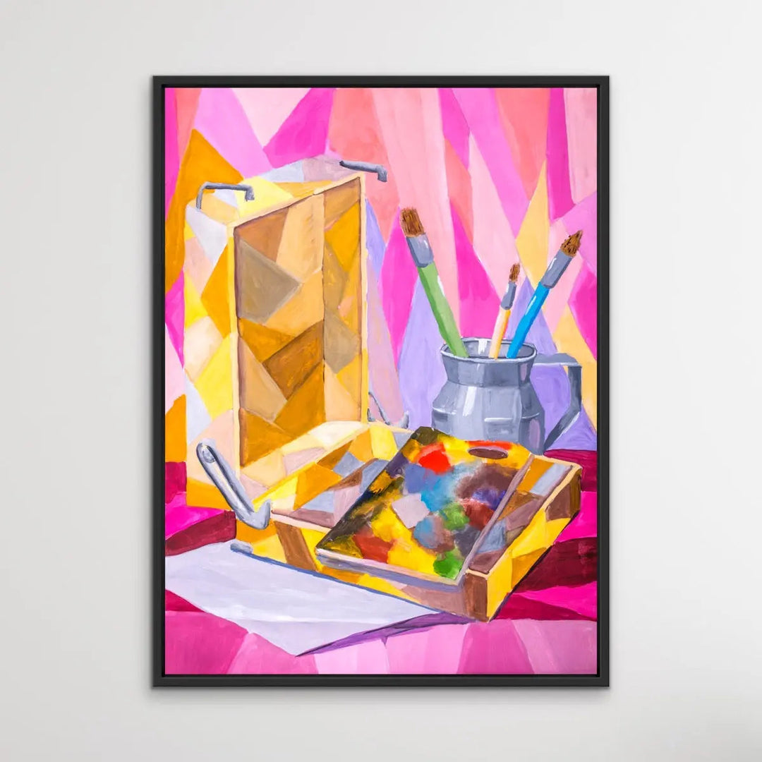 Painting Days - Colourful Pink Still Life by Ukrainian Artist Valentin Ivansov - I Heart Wall Art