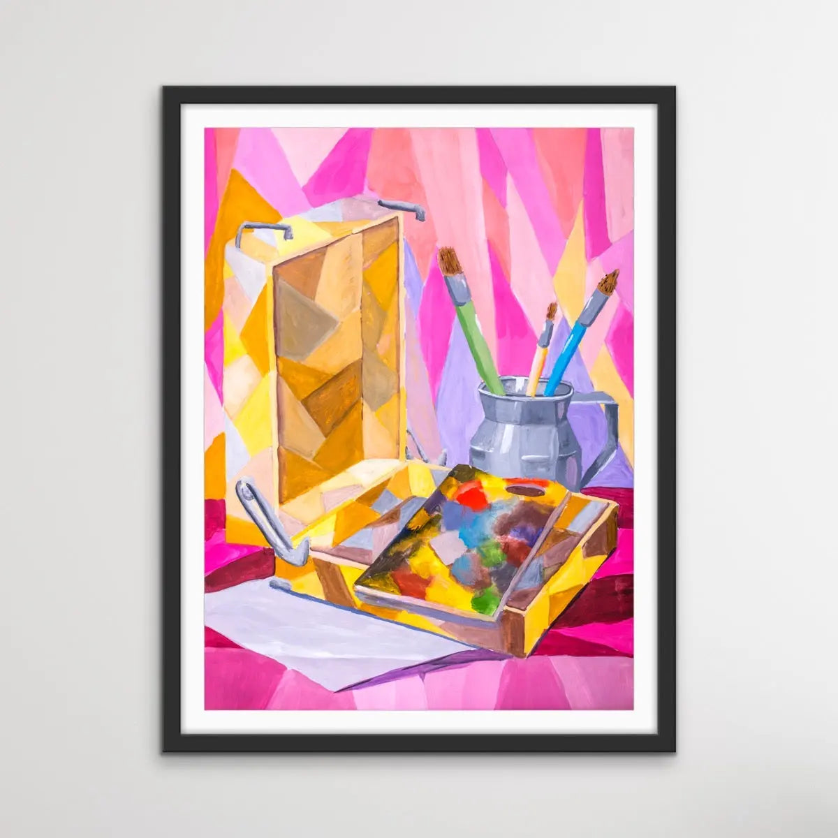 Painting Days - Colourful Pink Still Life by Ukrainian Artist Valentin Ivansov - I Heart Wall Art