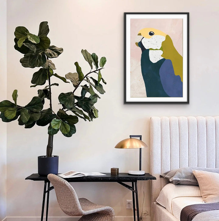 Pale Headed Rosella Collage Artwork- Australian Native Bird Canvas Or Art Print - I Heart Wall Art