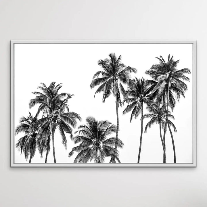 Palm Silhouette - Black and Pastel Palm Tree Photographic Print - I Heart Wall Art