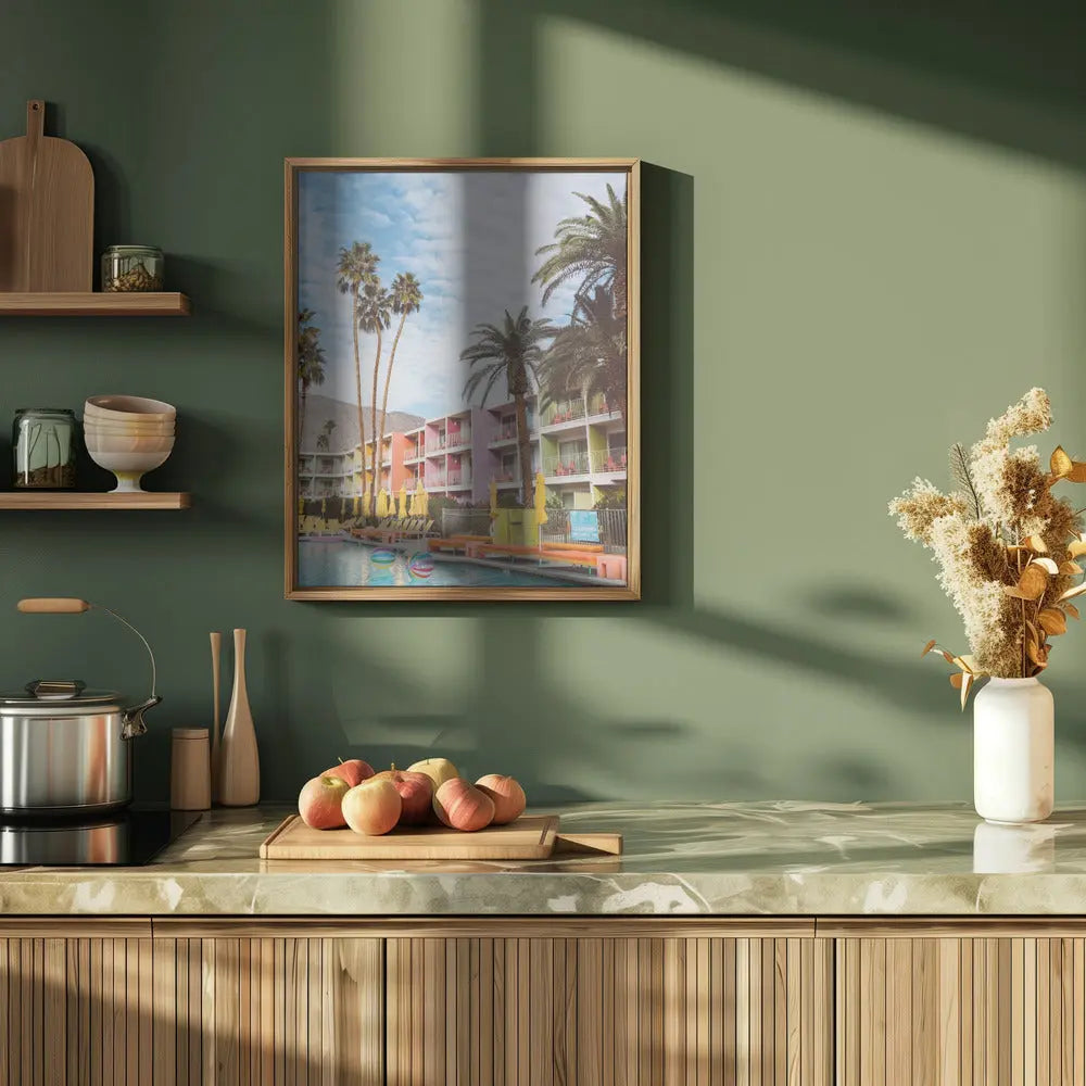 Palm Springs Pool Day VII - Stretched Canvas, Poster or Fine Art Print I Heart Wall Art