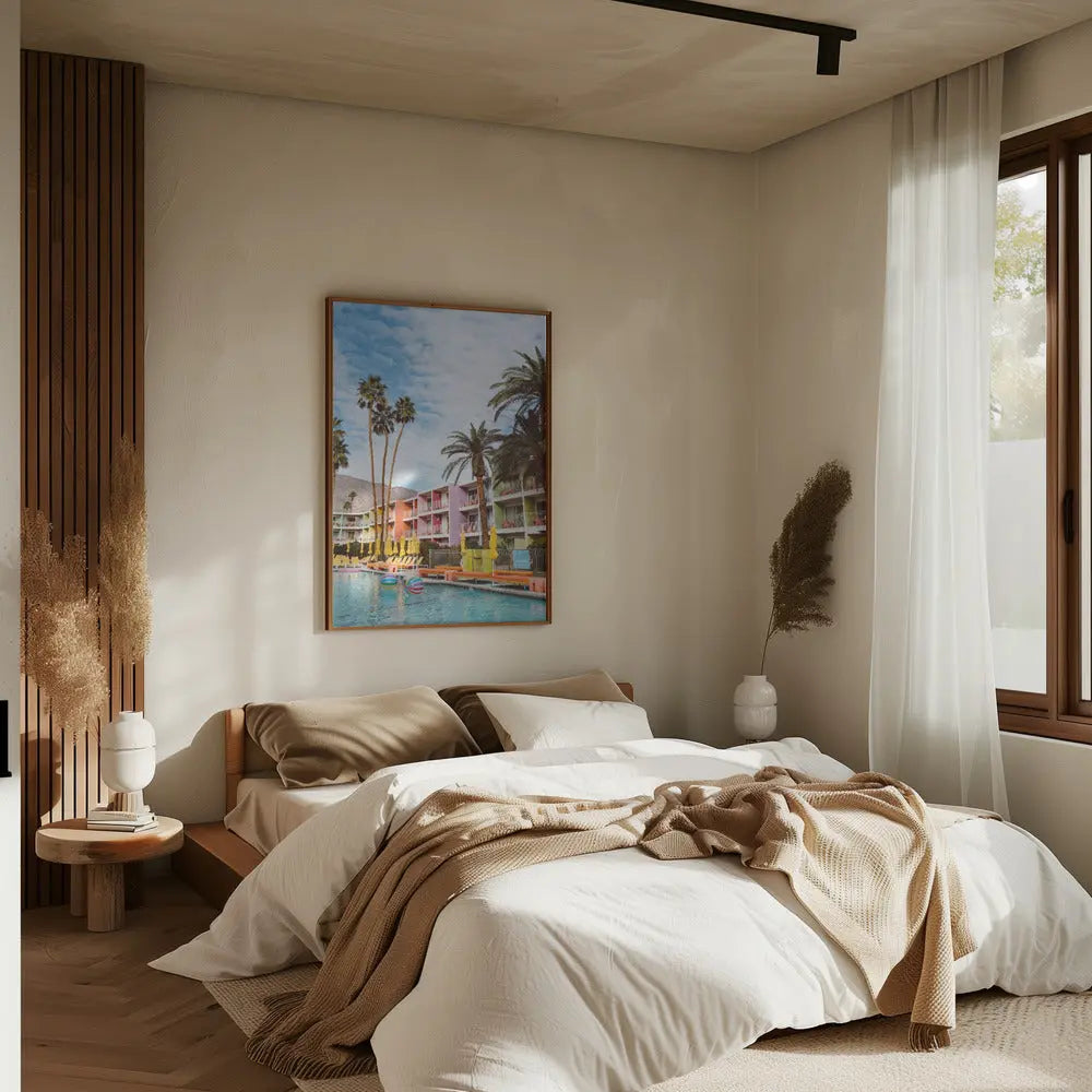 Palm Springs Pool Day VII - Stretched Canvas, Poster or Fine Art Print I Heart Wall Art