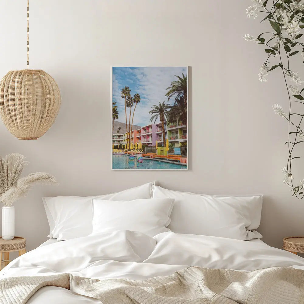 Palm Springs Pool Day VII - Stretched Canvas, Poster or Fine Art Print I Heart Wall Art