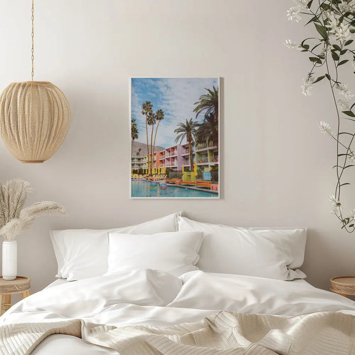 Palm Springs Pool Day VII - Stretched Canvas, Poster or Fine Art Print I Heart Wall Art