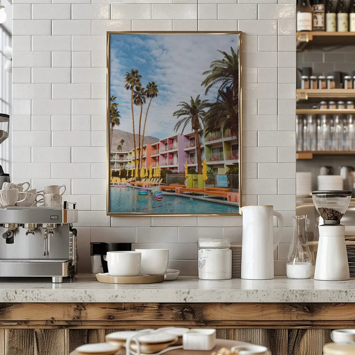 Palm Springs Pool Day VII - Stretched Canvas, Poster or Fine Art Print I Heart Wall Art
