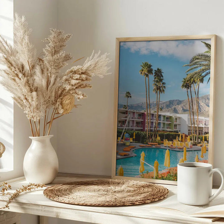 Palm Springs Saguaro - Stretched Canvas, Poster or Fine Art Print I Heart Wall Art